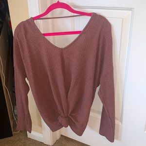 Mauve, long sleeve top from these three boutique size large